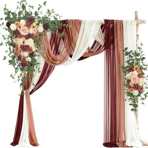 Complete Wedding Arch Kit With Drapes & Floral Swag